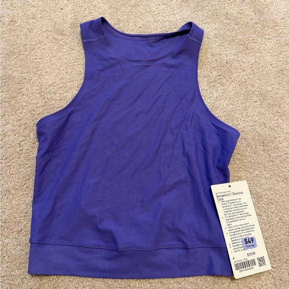 lululemon athletica Tops - Lululemon Women's Sleeveless Cropped Running Top